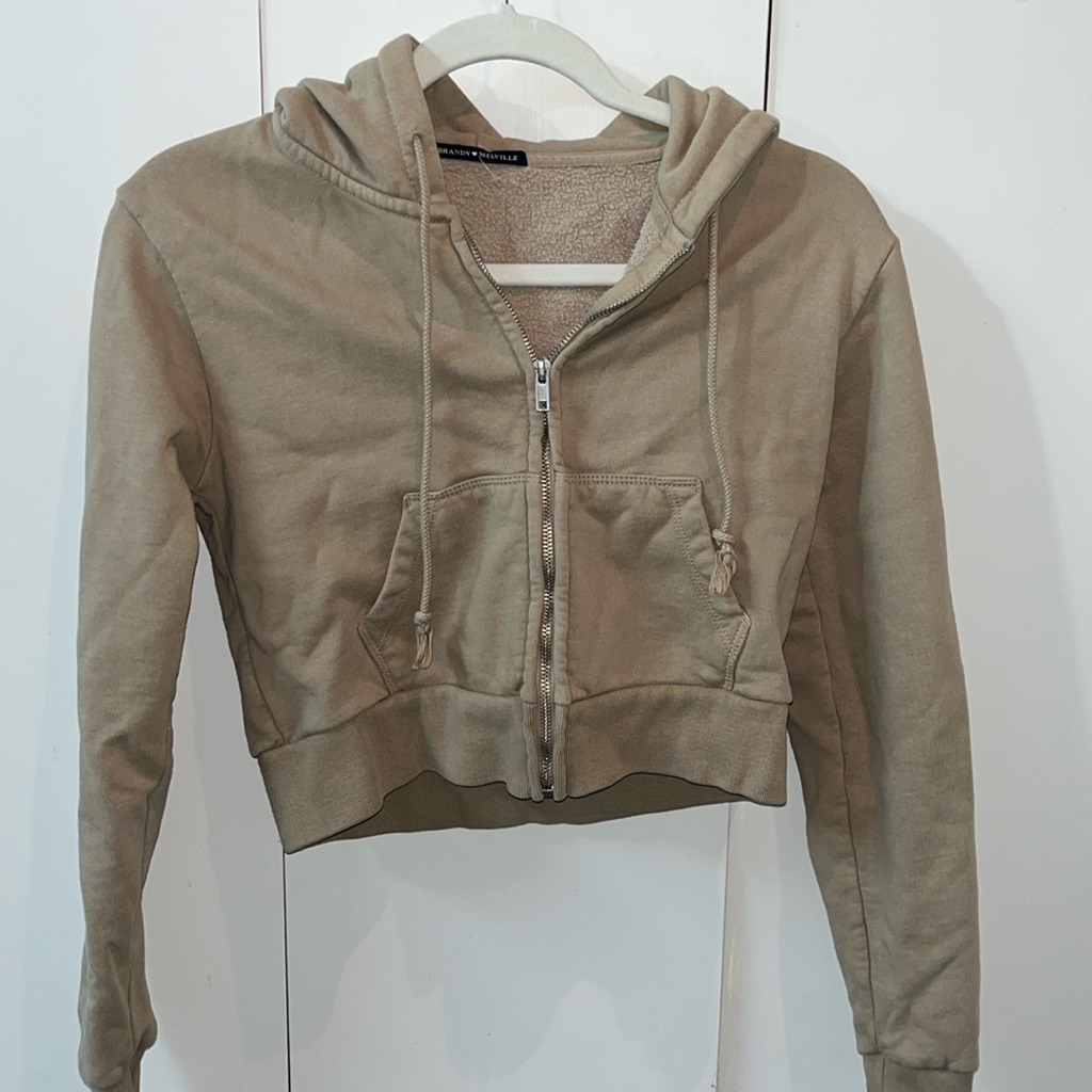 Brandy Melville Cropped Zip Up